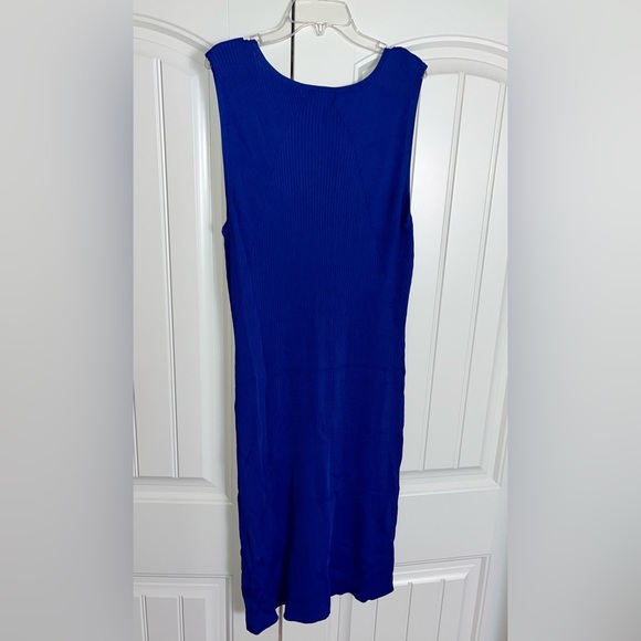 NEW Lauren Ralph Lauren Blue Ribbed Knit Sleeveless Knee Length Dress Size XL - Picture 8 of 13